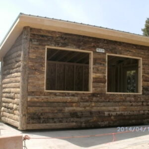 Lean To with Log Siding