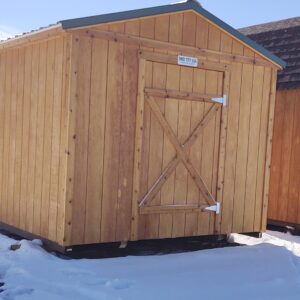 10′ x 12′ Ranch Style wood shed w/ T-111.  In Steamboat Springs.'s feature image