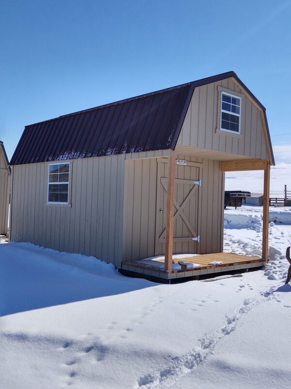 Shed with a deck