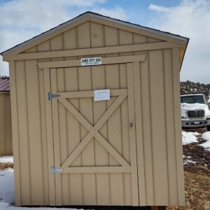 8′ x 12′ Ranch style wood shed. In Craig's feature image